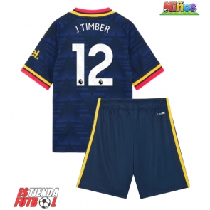 Arsenal Jurrien Timber #12 Segunda Equipación Niños 2026-27 Manga Corta (+ Pantalones cortos)